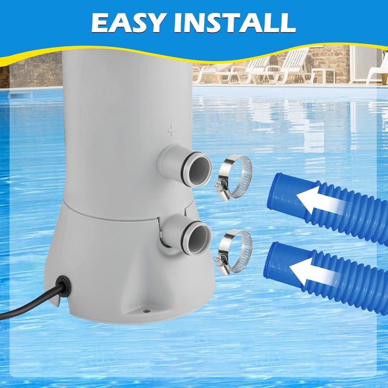 Picatu 2 Pcs 1.25" Pool Hose, 59" Long Accessory Pool Pump Replacement Hoses, Compatible with All Above Ground Pool Filter Pumps that Use 1 1/4 Diameter Hoses - Image 5